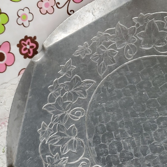 Aluminum Hand Forged Tray Snacks Finger Food Dining Kitchen Party Cheese Cracker - Picture 4 of 17